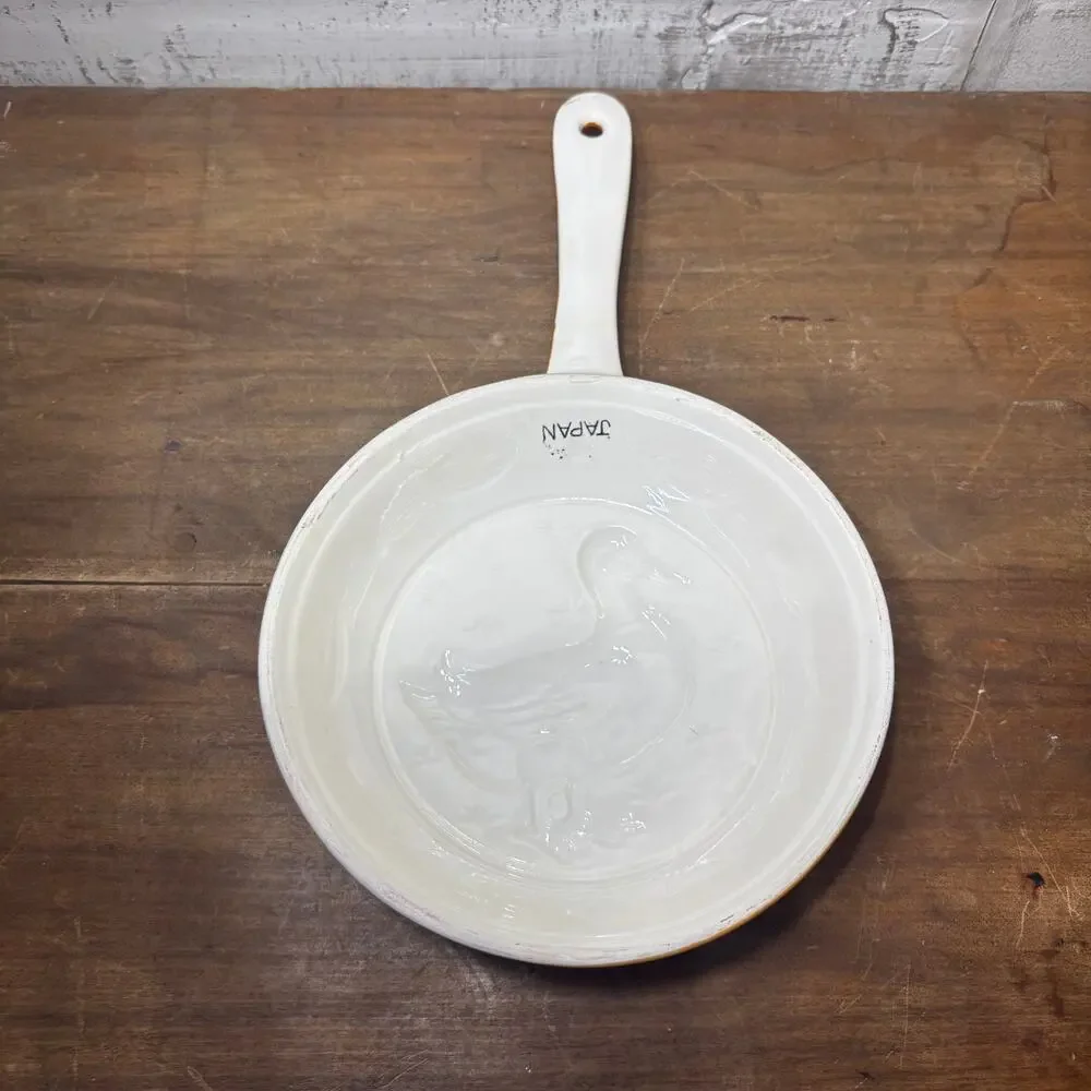 Vintage Ceramic Duck Skillet Wall Decor